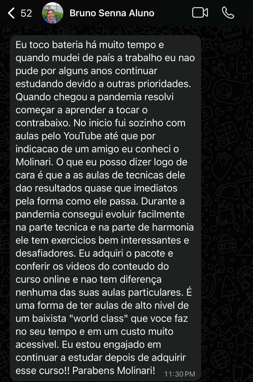 Depoimento original de aluno 7